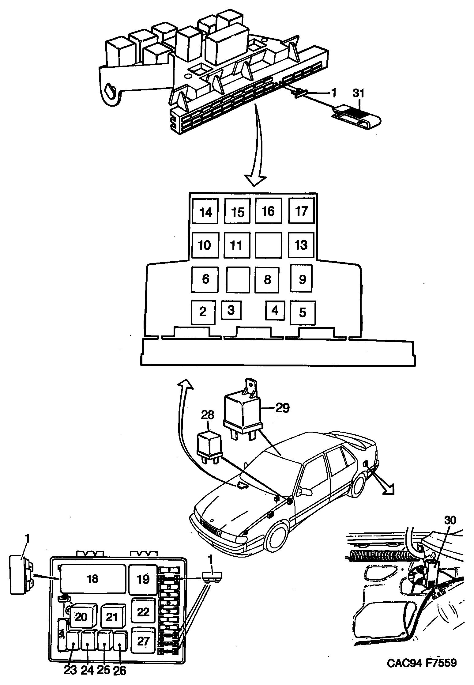 SAAB 8522310 - Relay, main current parts5.com