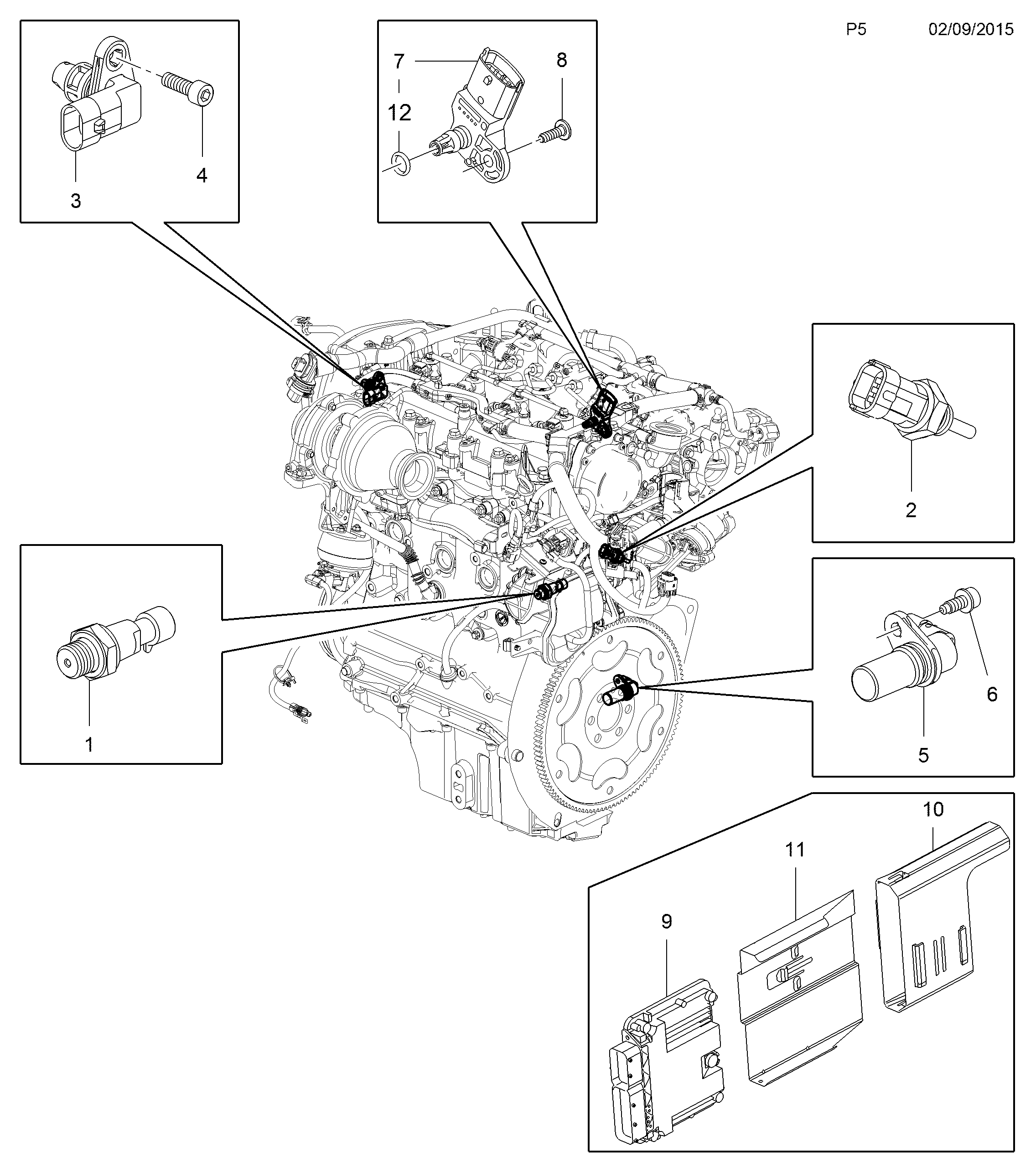 Opel 13 38 357 - Tunnistin, jäähdytysnesteen lämpötila parts5.com