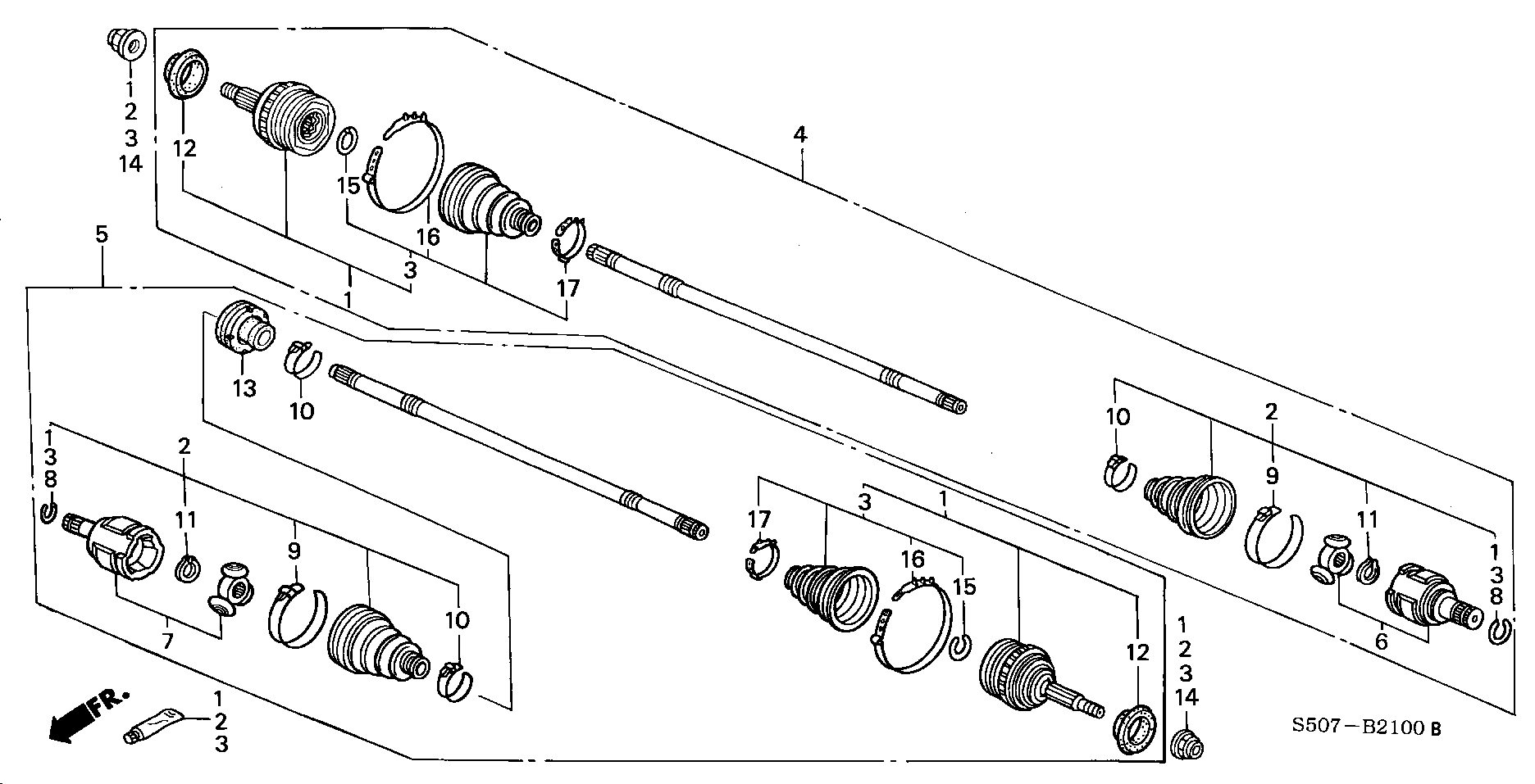 Honda 44018-S04-C03 - Manžetna, pogonsko vratilo parts5.com