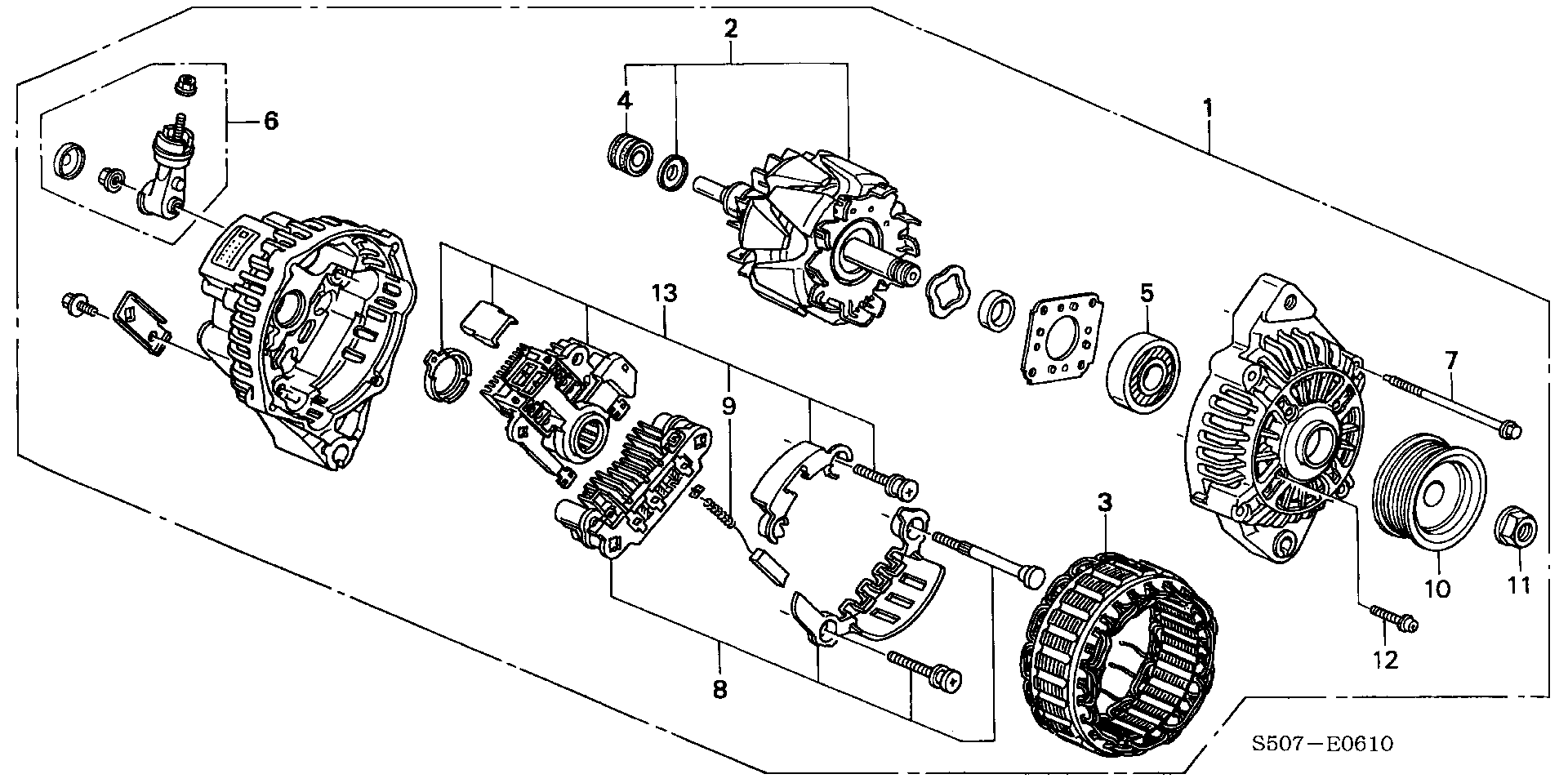 Honda 31 100-PEC-J71 - Alternator parts5.com