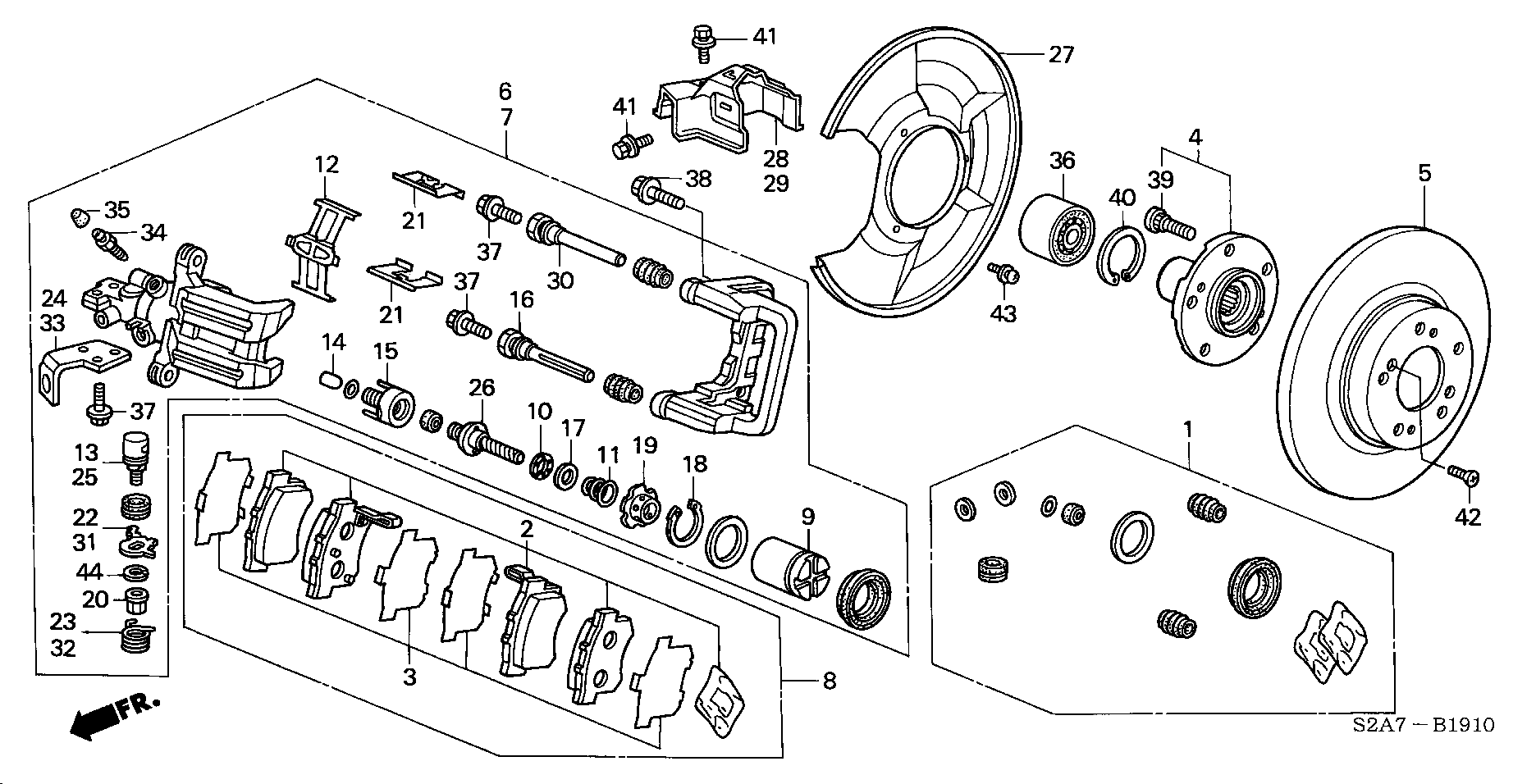 Honda 06430S2AE50 - Komplet kočnih obloga, disk kočnica parts5.com