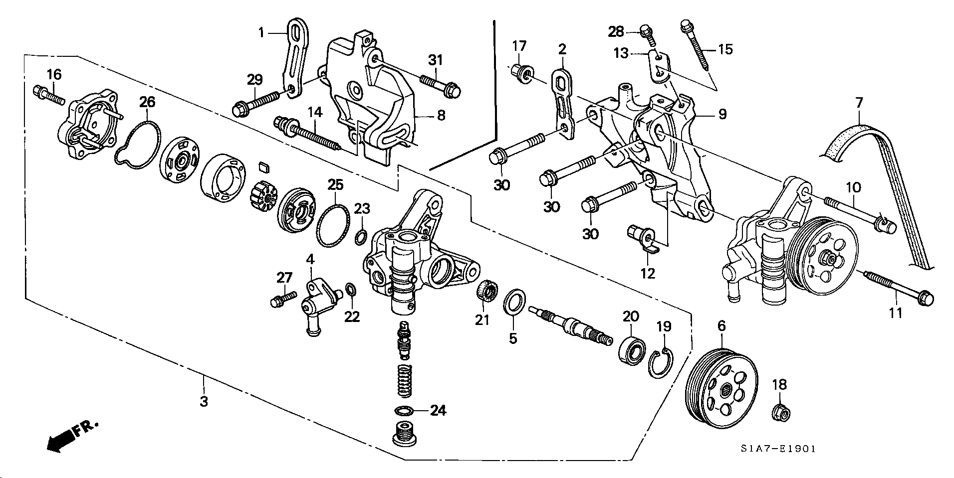 Honda 56992-PDA-E01 - Klinasti rebrasti kaiš parts5.com