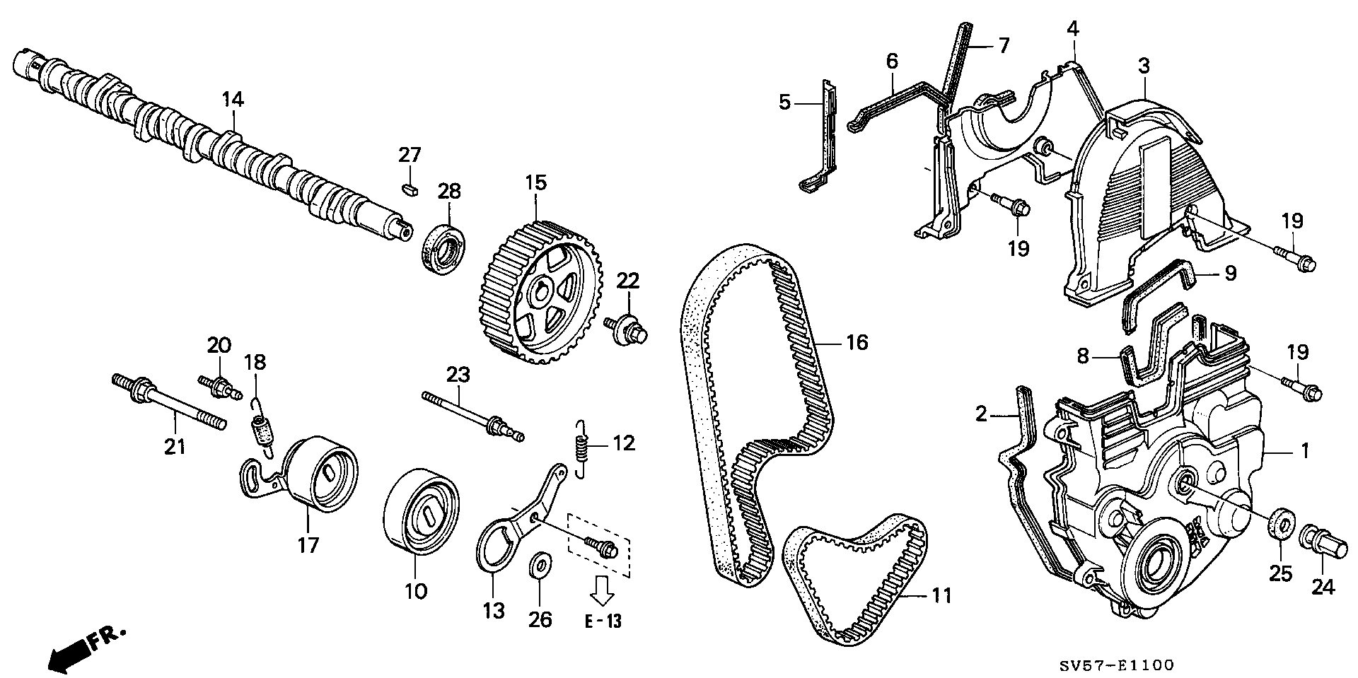 Honda 13 404 PT0 003 - Pingutusrull,Hammasrihm parts5.com