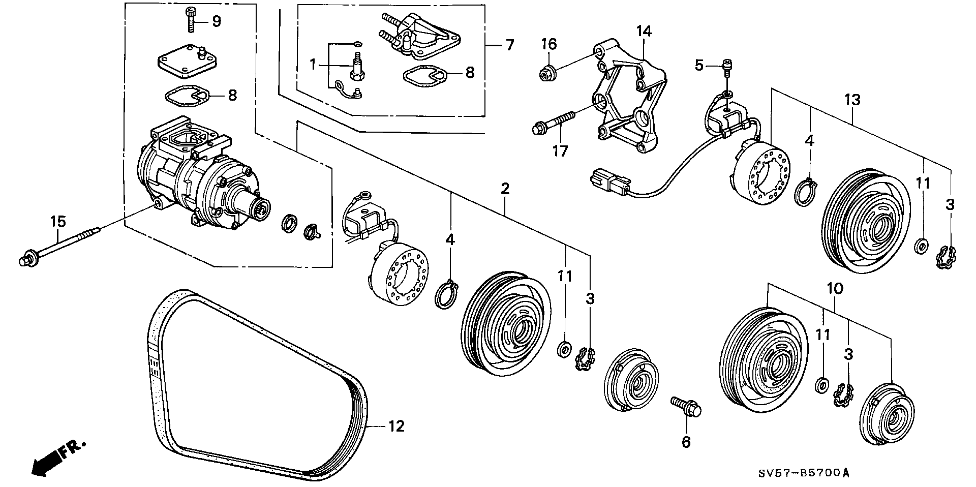 Honda 38920-P0A-003 - Klinasti rebrasti kaiš parts5.com