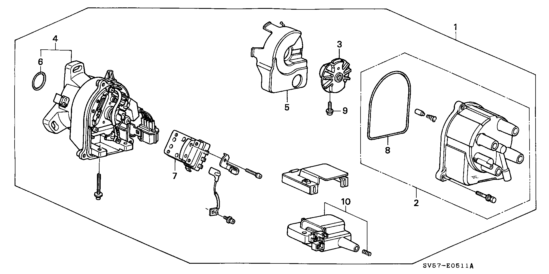 ACURA 30102-P54-006 - Tapa de distribuidor de encendido parts5.com