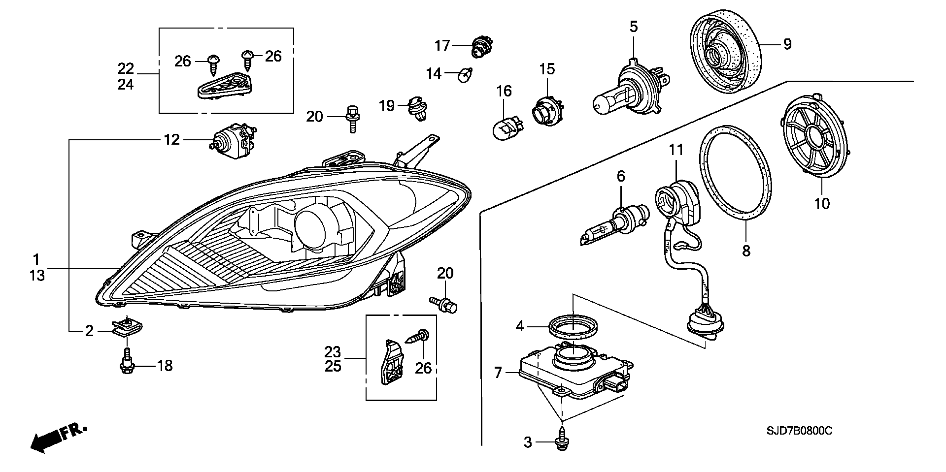 Honda 33115-SM4-003 - Hõõgpirn,udutuled parts5.com