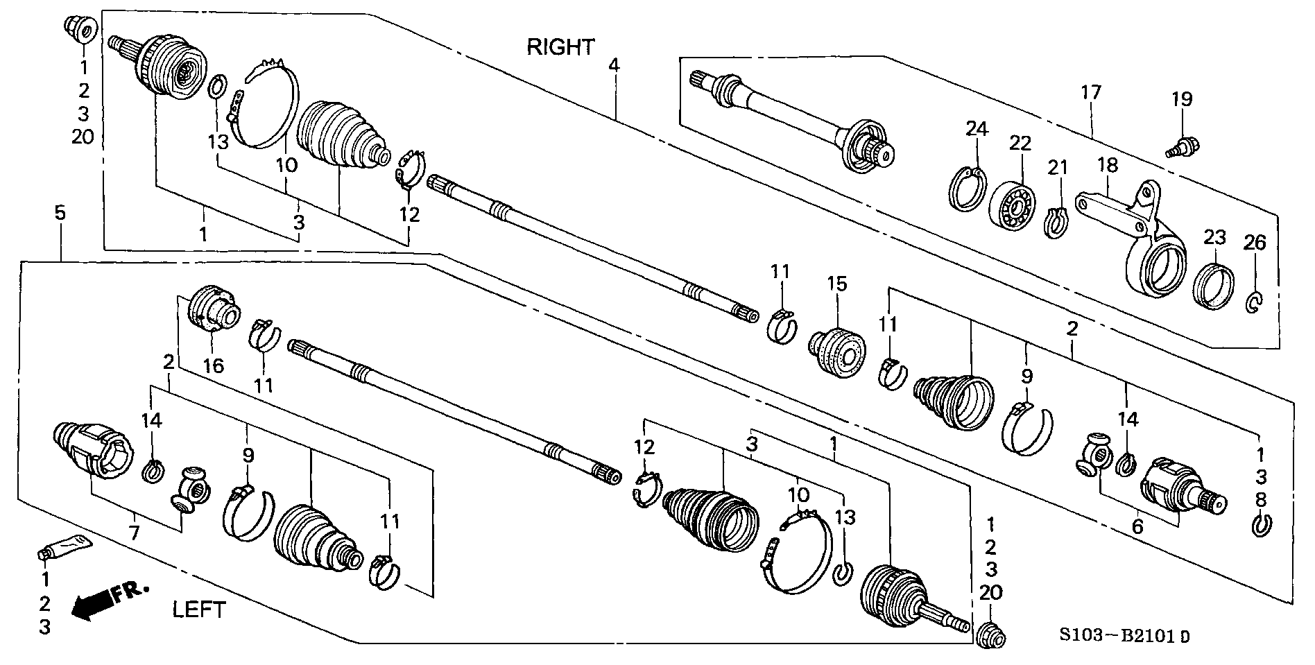 Honda 44017S0AJ02 - Маншон, полуоска parts5.com