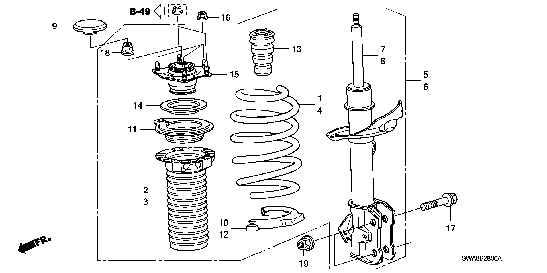 Honda 51403-STK-A01 - Zaštitna kapica / naborani mijeh, amortizer parts5.com