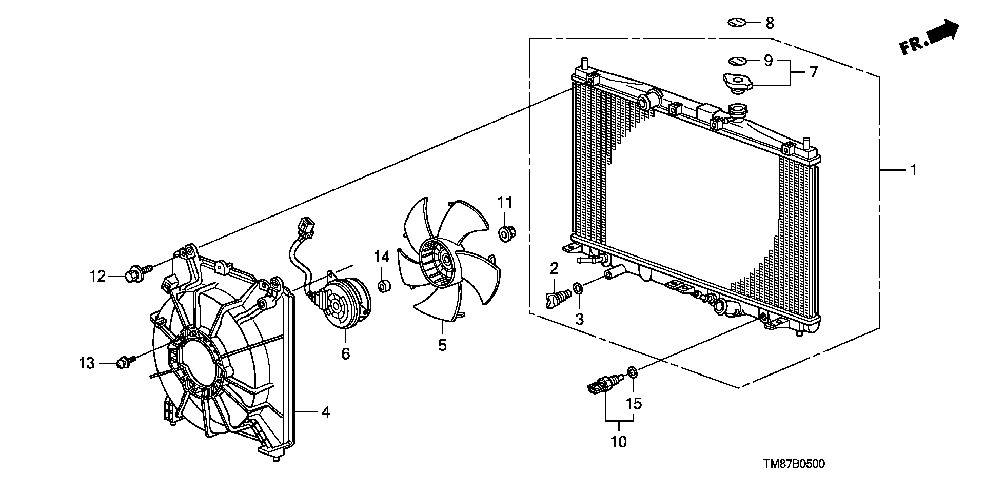 ACURA 37870-RWC-A01 - Sensor, coolant temperature parts5.com