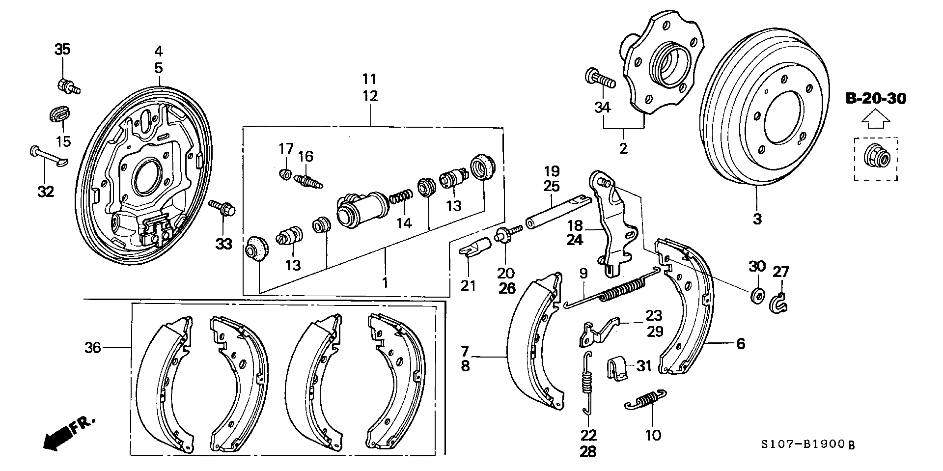 Suzuki 43153S10A01 - Σετ σιαγόνων φρένων parts5.com