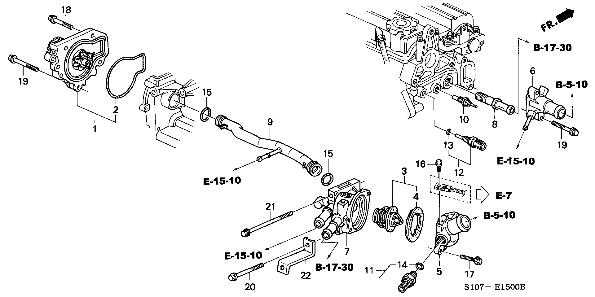 Honda 19301-P08-315 - Termosztát, hűtőfolyadék parts5.com