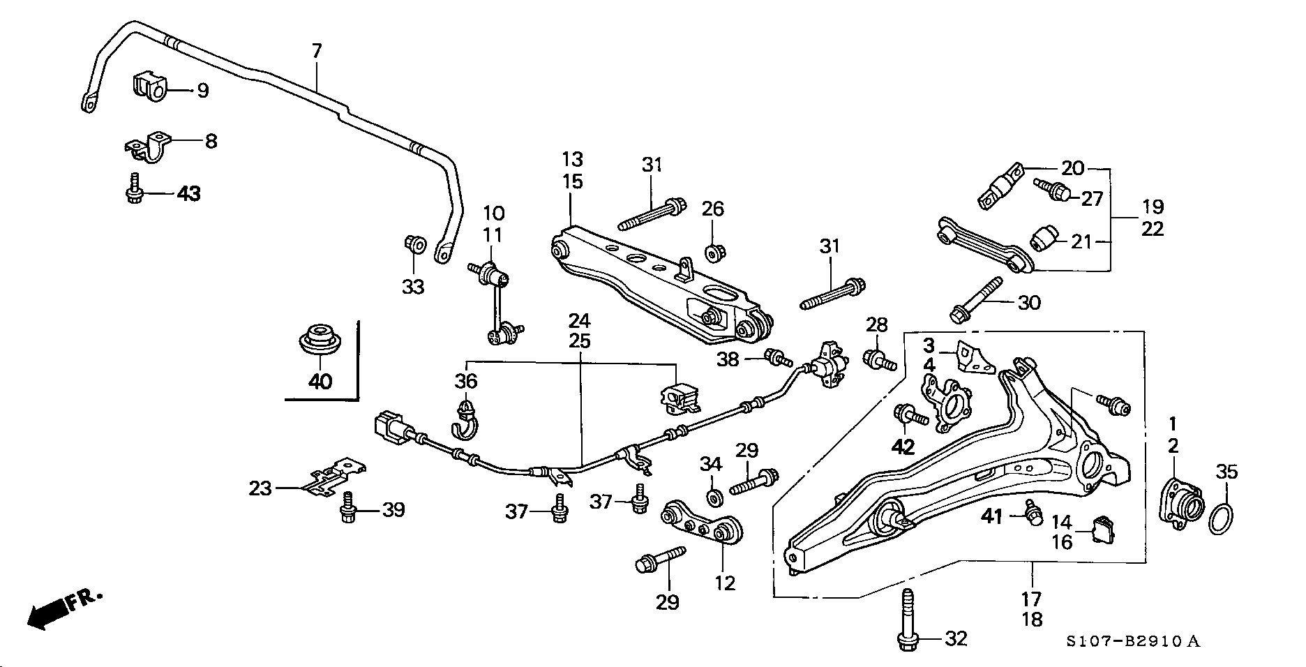 Honda 57475-S10-G01 - Czujnik, prędkość obrotowa koła parts5.com