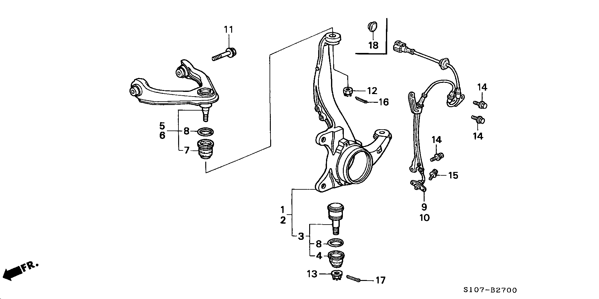 Honda 51220-S04-003 - Támasztó / vezetőcsukló parts5.com