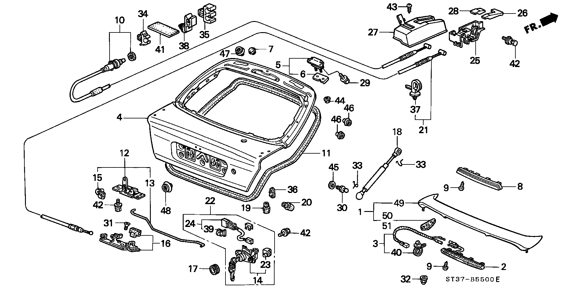 Honda 74820-ST3-E02 - Αμορτ. αερίου, χώρος αποσκ. / φόρτωσης parts5.com