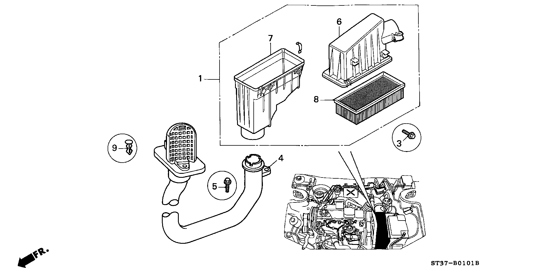 Honda 17220-P5T-G00 - Filtru aer parts5.com