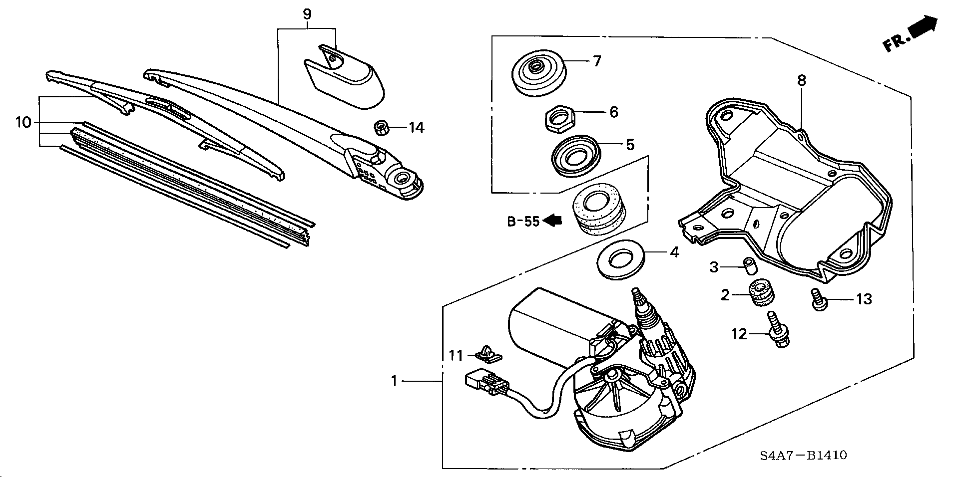 Honda 76730-S1C-E01 - Щетка стеклоочистителя parts5.com