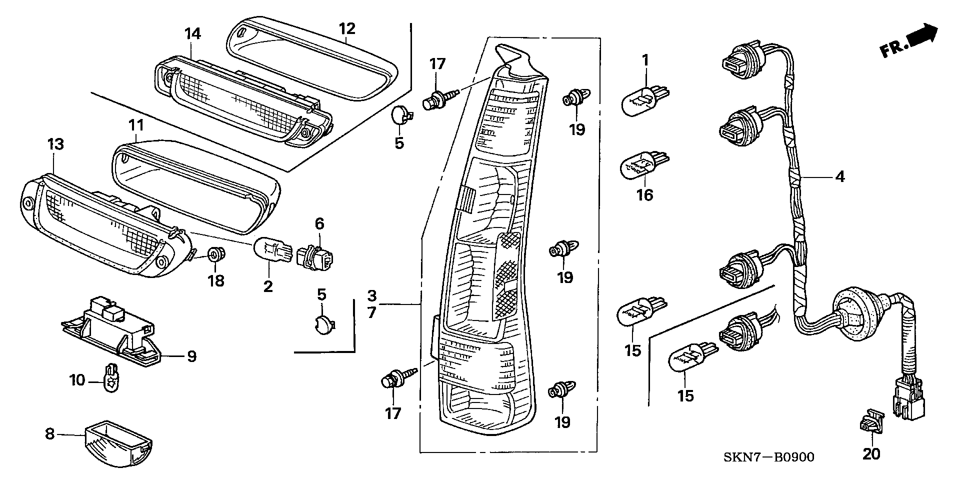 Honda 34103S2K003 - Bec, proiector ceata parts5.com