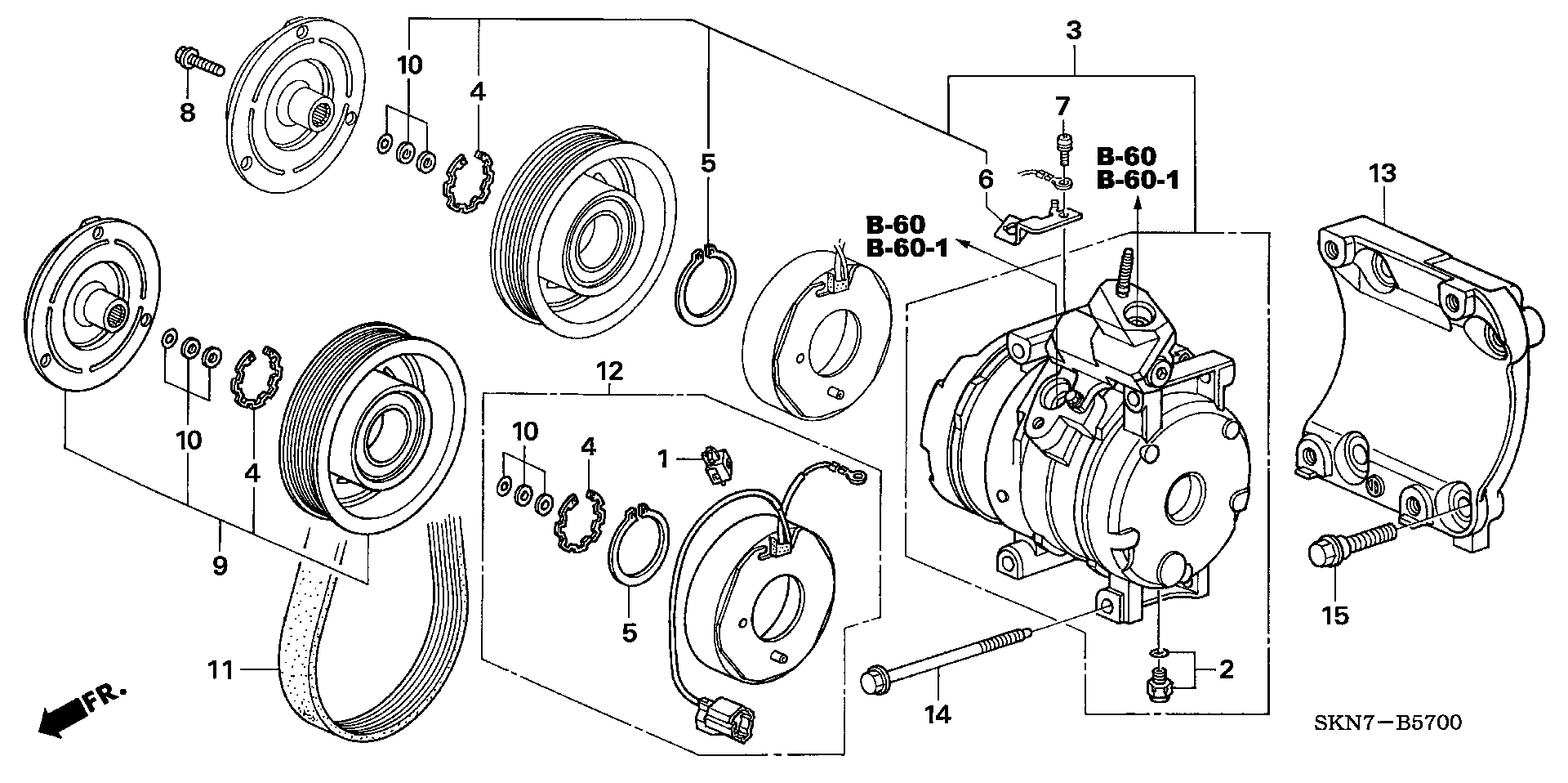 Honda 38810-RMA-G01 - Kompressor,kliimaseade parts5.com