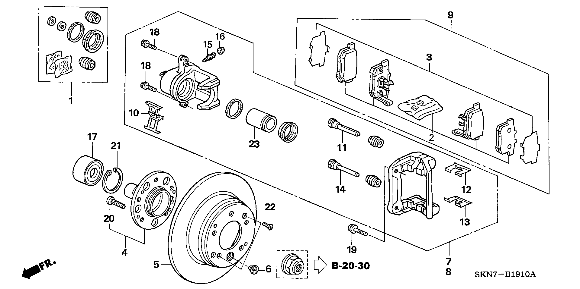 Honda 43022-S9A-E00 - Kit de plaquettes de frein, frein à disque parts5.com