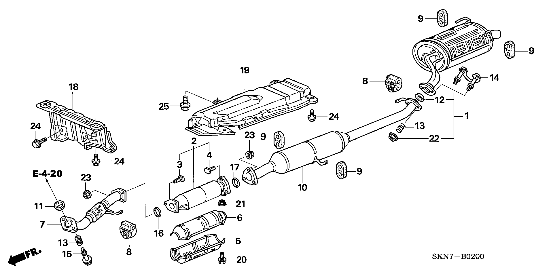 Honda 90212-671-005 - Nakrętka, kolektor wydechowy parts5.com