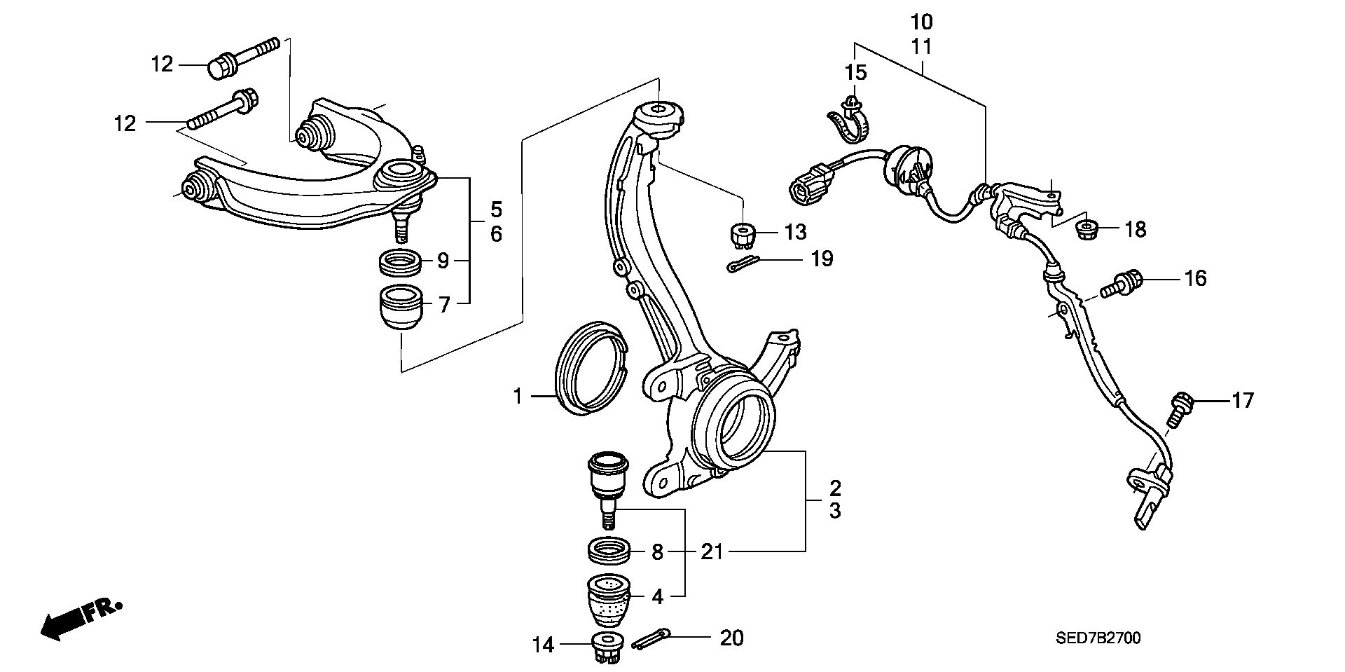 Honda 51210-SDA-A01 - Наконечник рулевой тяги, шарнир parts5.com