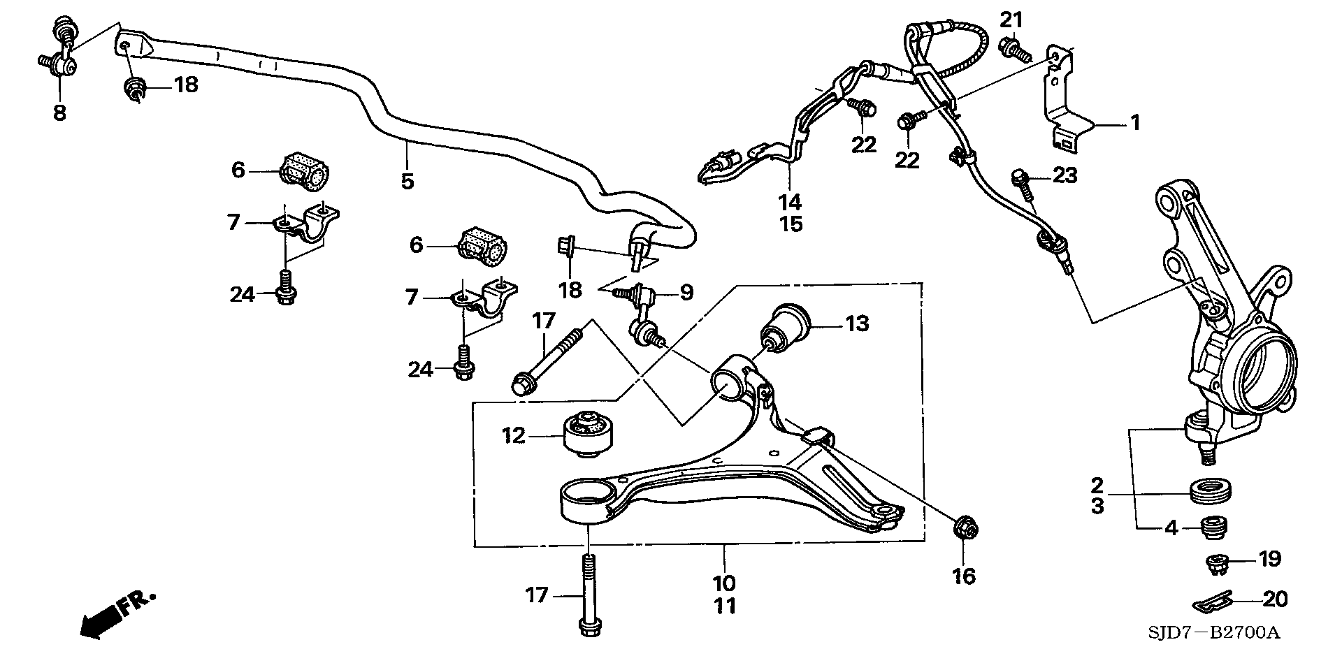 Honda 51360-SJF-000 - Õõtshoob, käändmik parts5.com