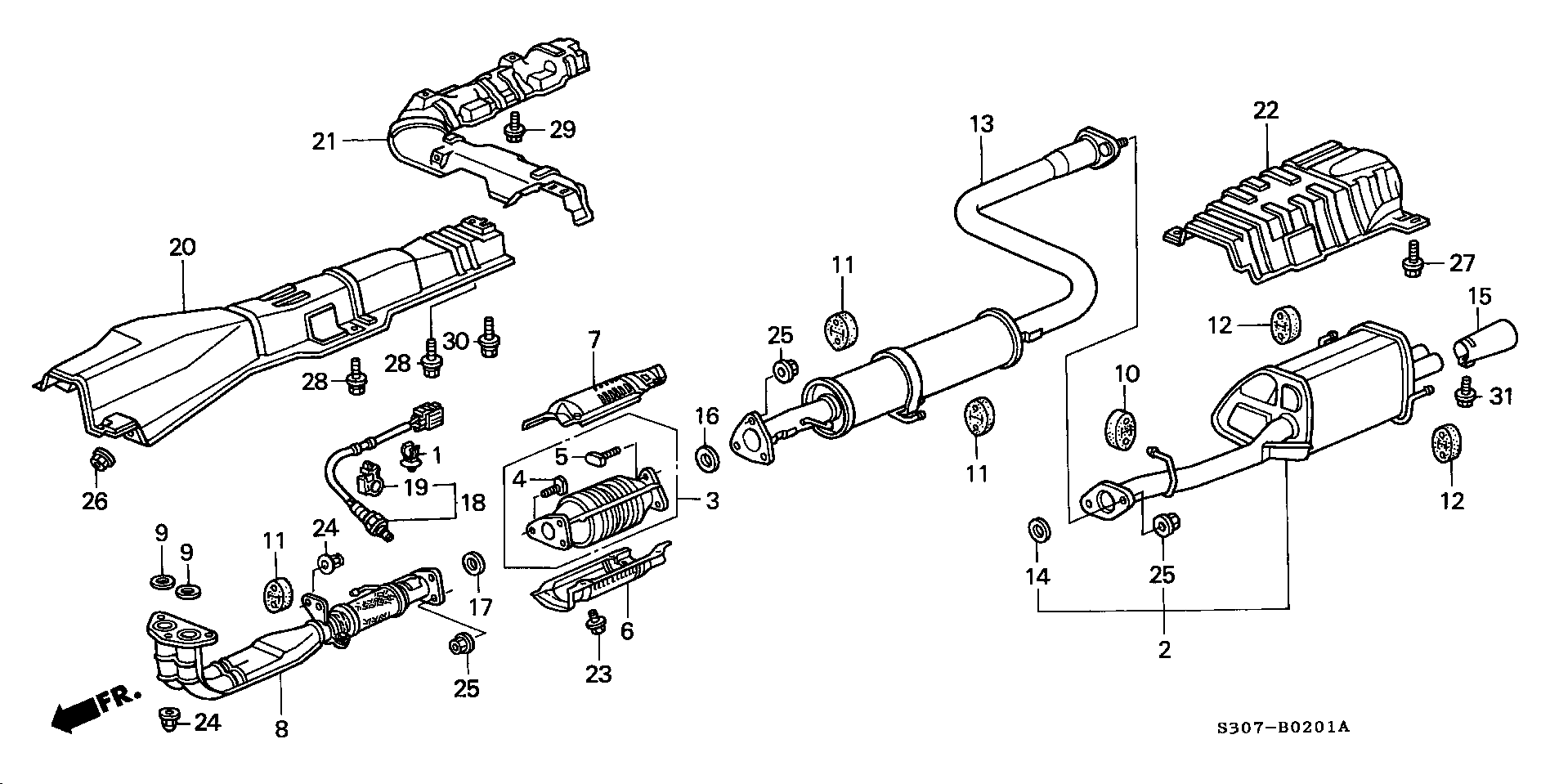 Honda 36531P5M004 - Ламбда-сонда parts5.com