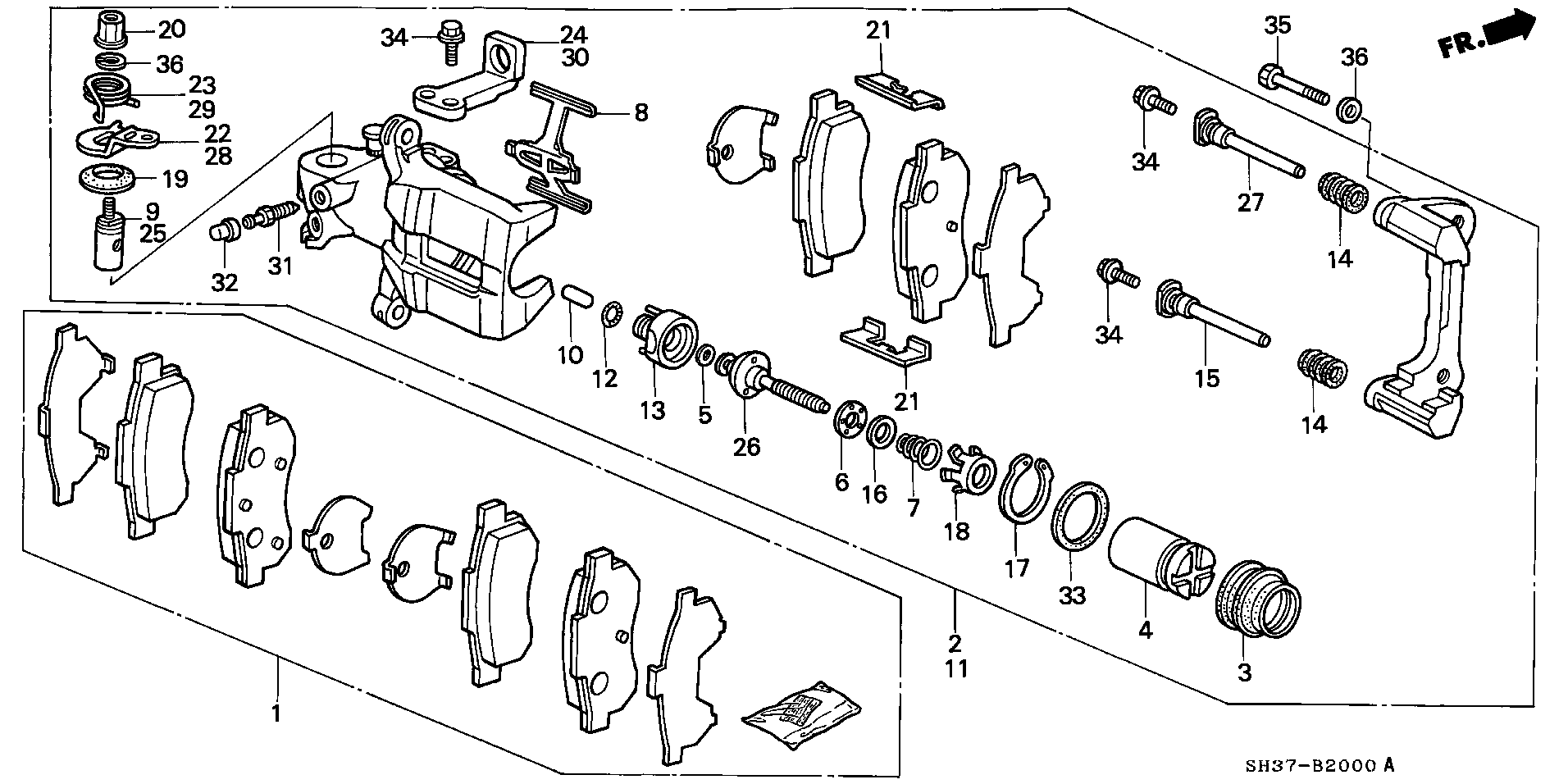 Honda 43022-SH3-G01 - Set placute frana,frana disc parts5.com