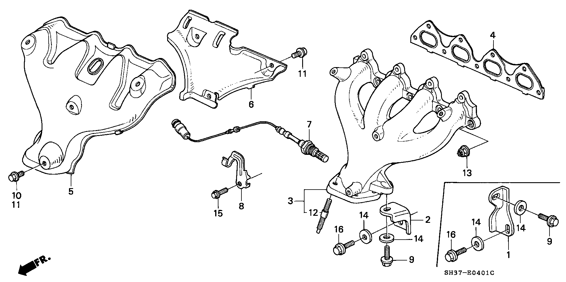 Honda 36 531 PM5 A01 - Sonda Lambda parts5.com