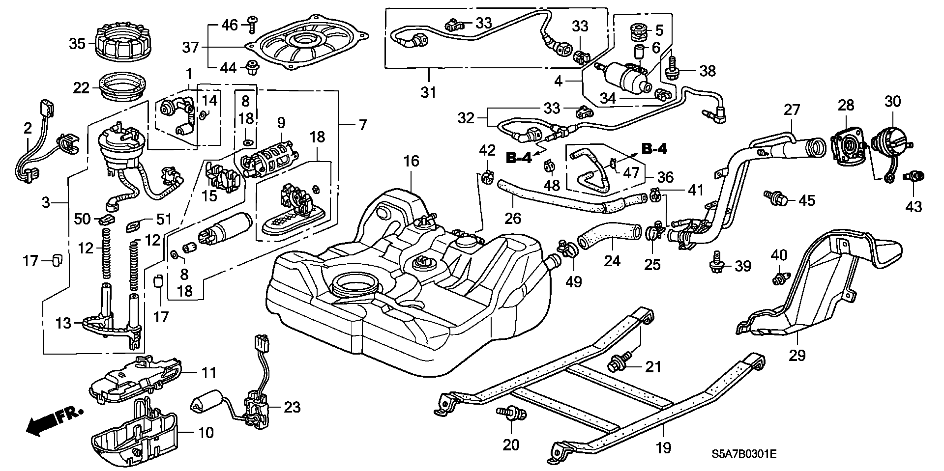 Honda 17040-S5A-930 - Üzemanyag-szivattyú parts5.com