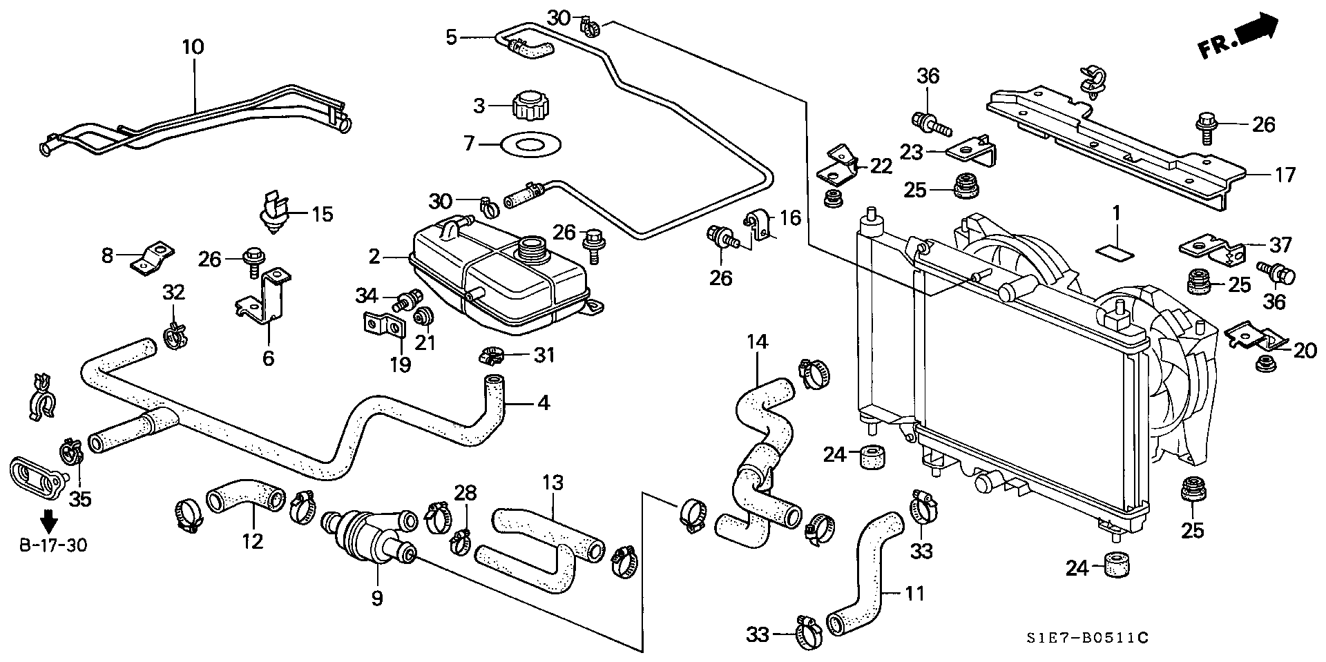 Honda 19102P5TG00 - Tapón, depósito de refrigerante parts5.com