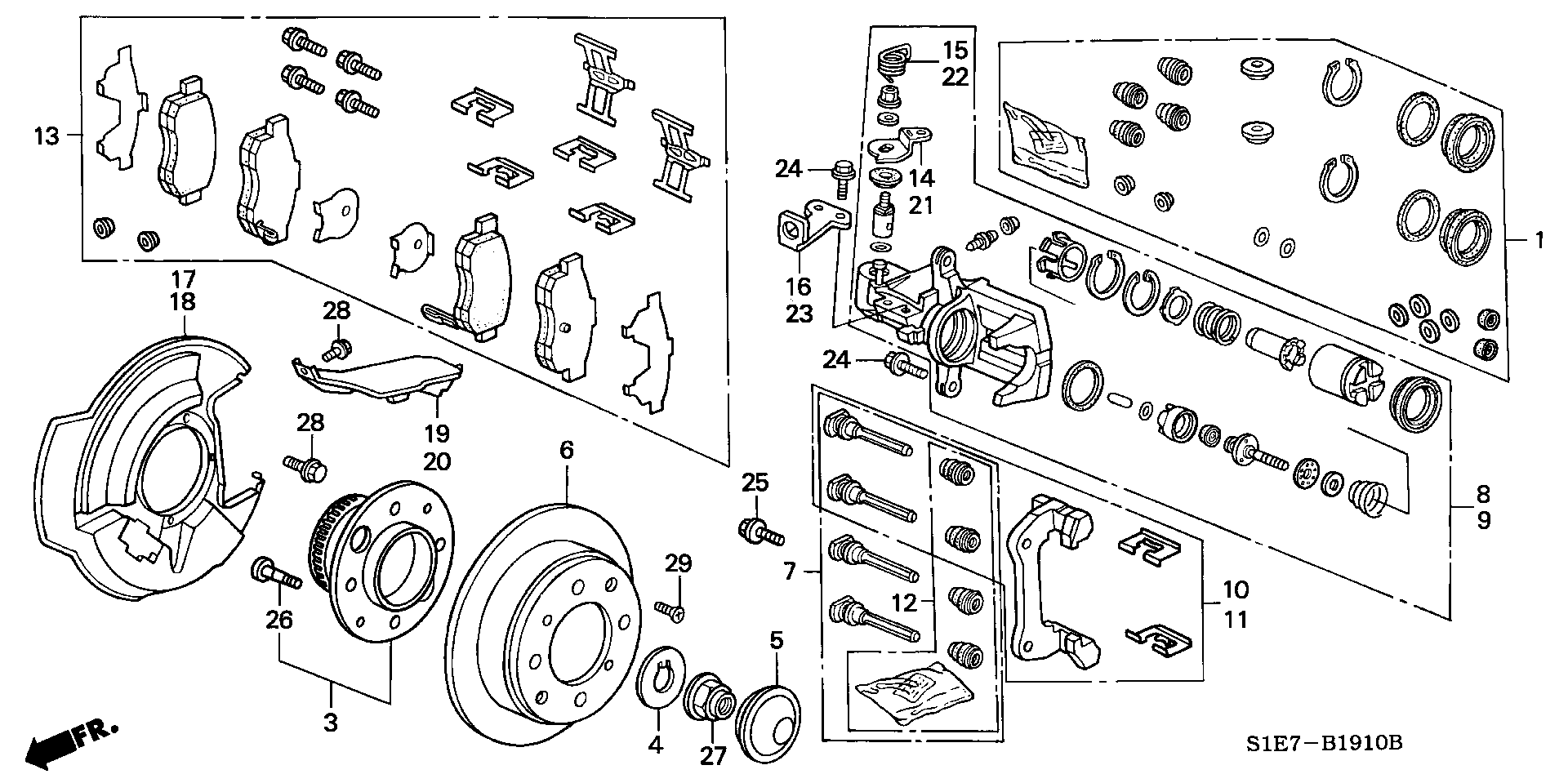 Honda 43022-ST3-E50 - Komplet kočnih obloga, disk kočnica parts5.com