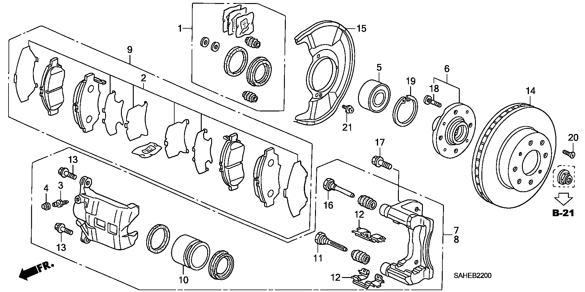 Honda 45216S5A003 - Πιστόνι, δαγκάνα φρένων parts5.com