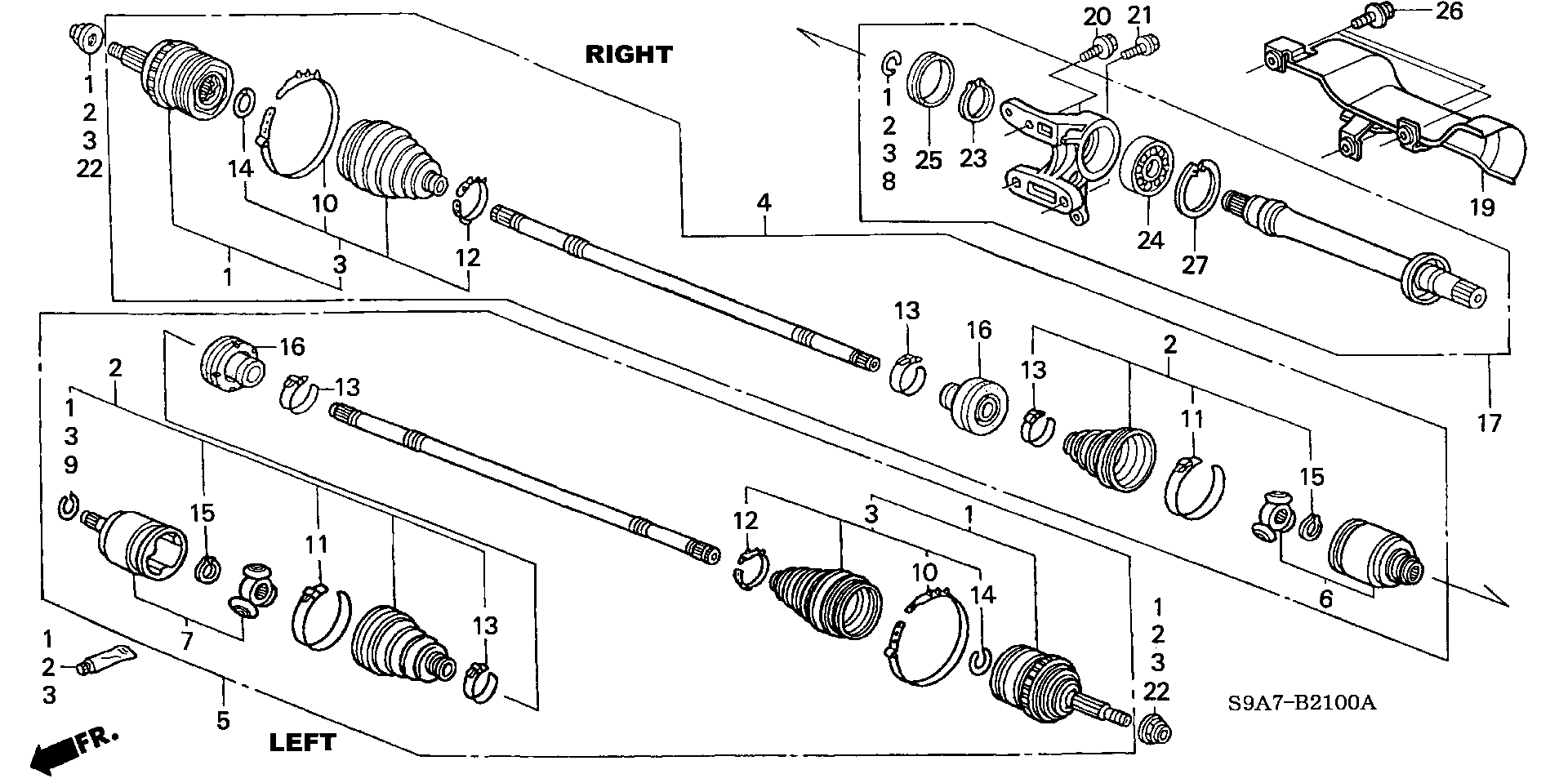 Honda 44017-SCA-E01 - Маншон, полуоска parts5.com