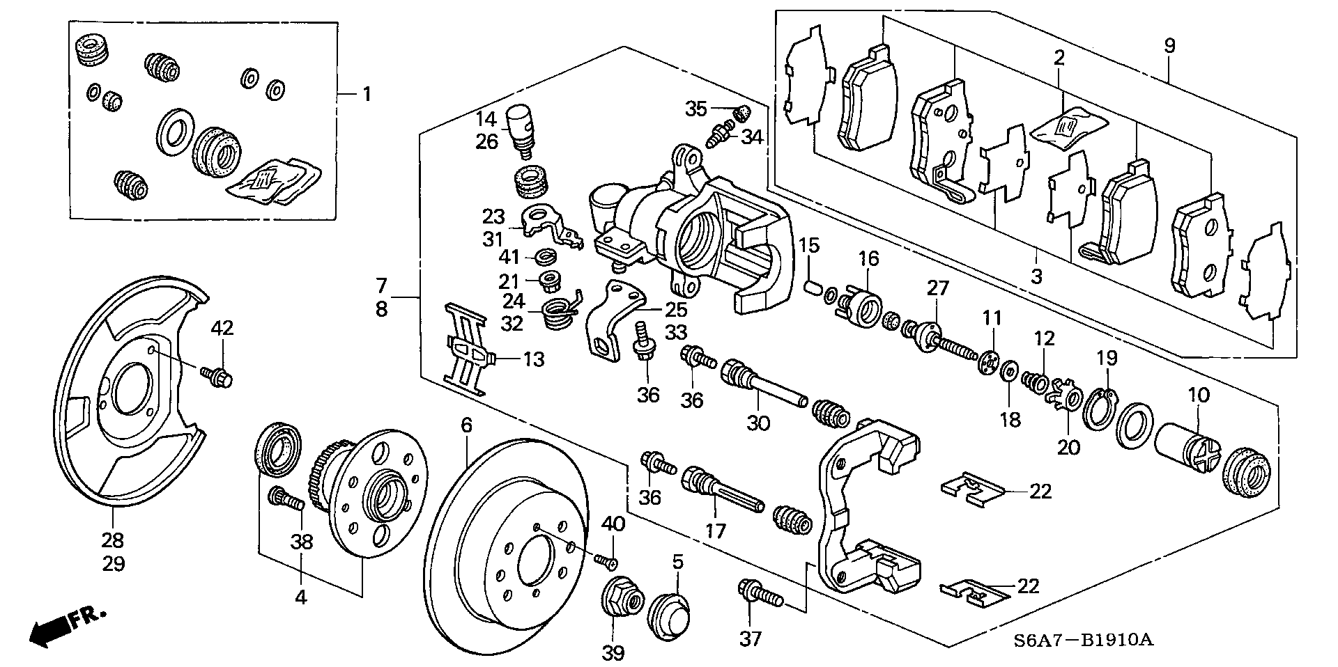 Honda 06430S6DE50 - Fékbetétkészlet, tárcsafék parts5.com