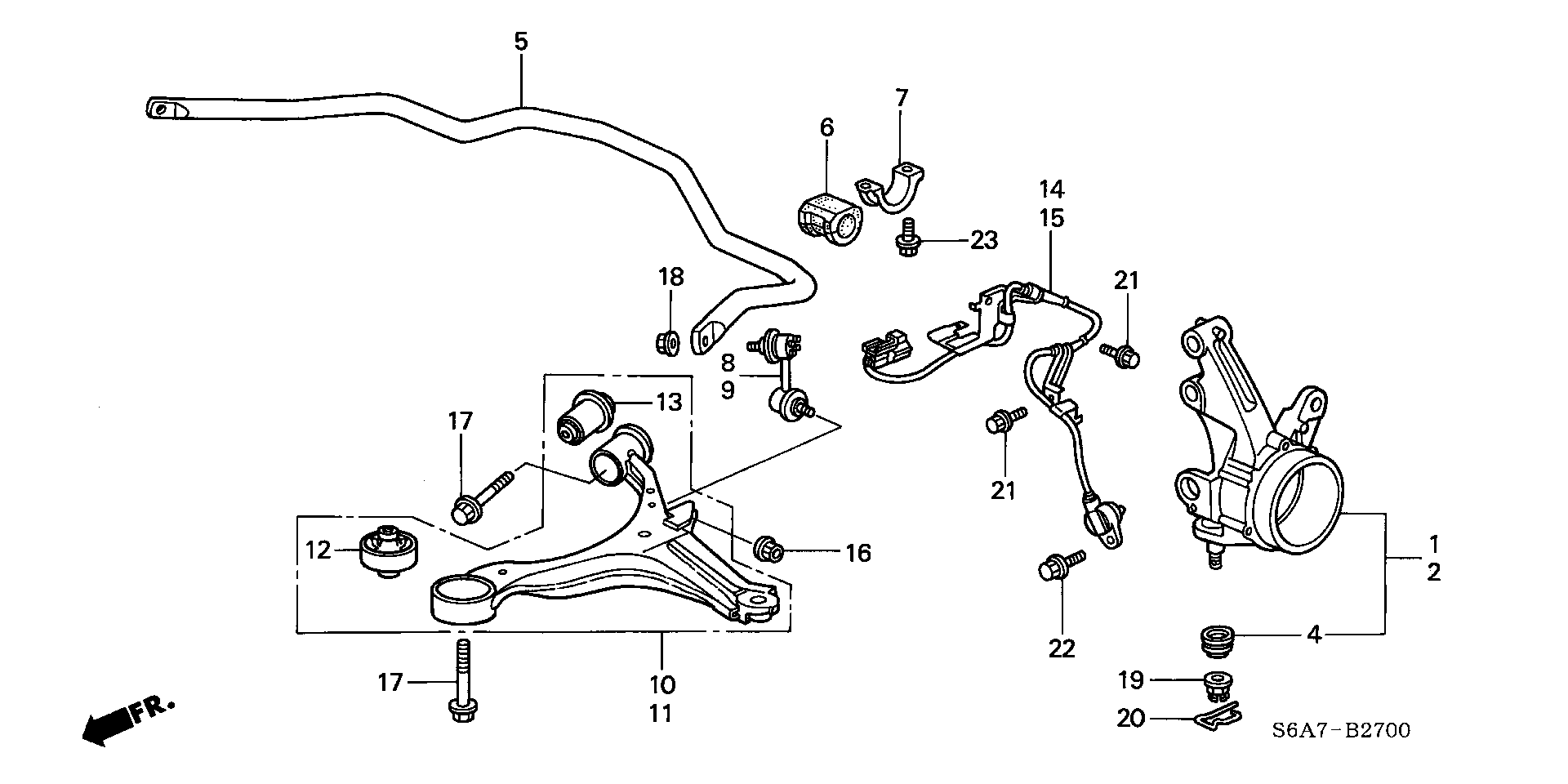 Honda 51391-S5A-801 - Puks parts5.com