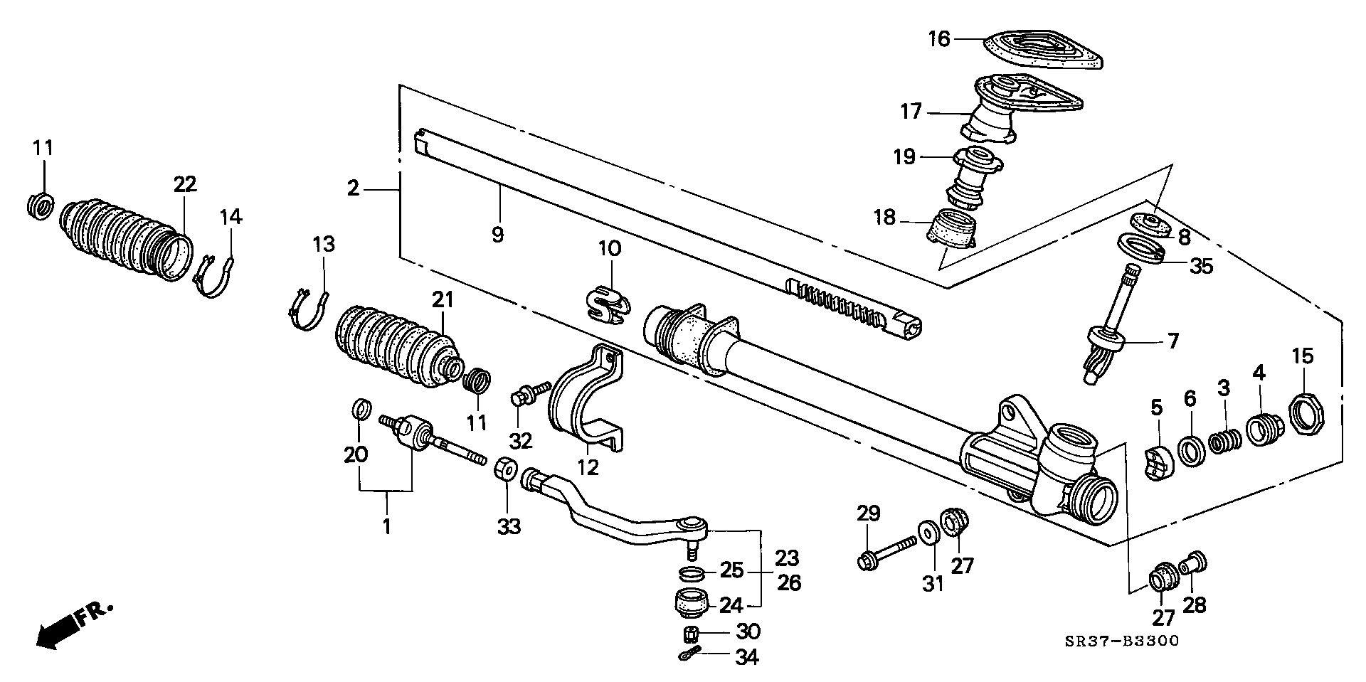 Honda 53010-SR3-010 - Axiális csukló, vezetőkar parts5.com