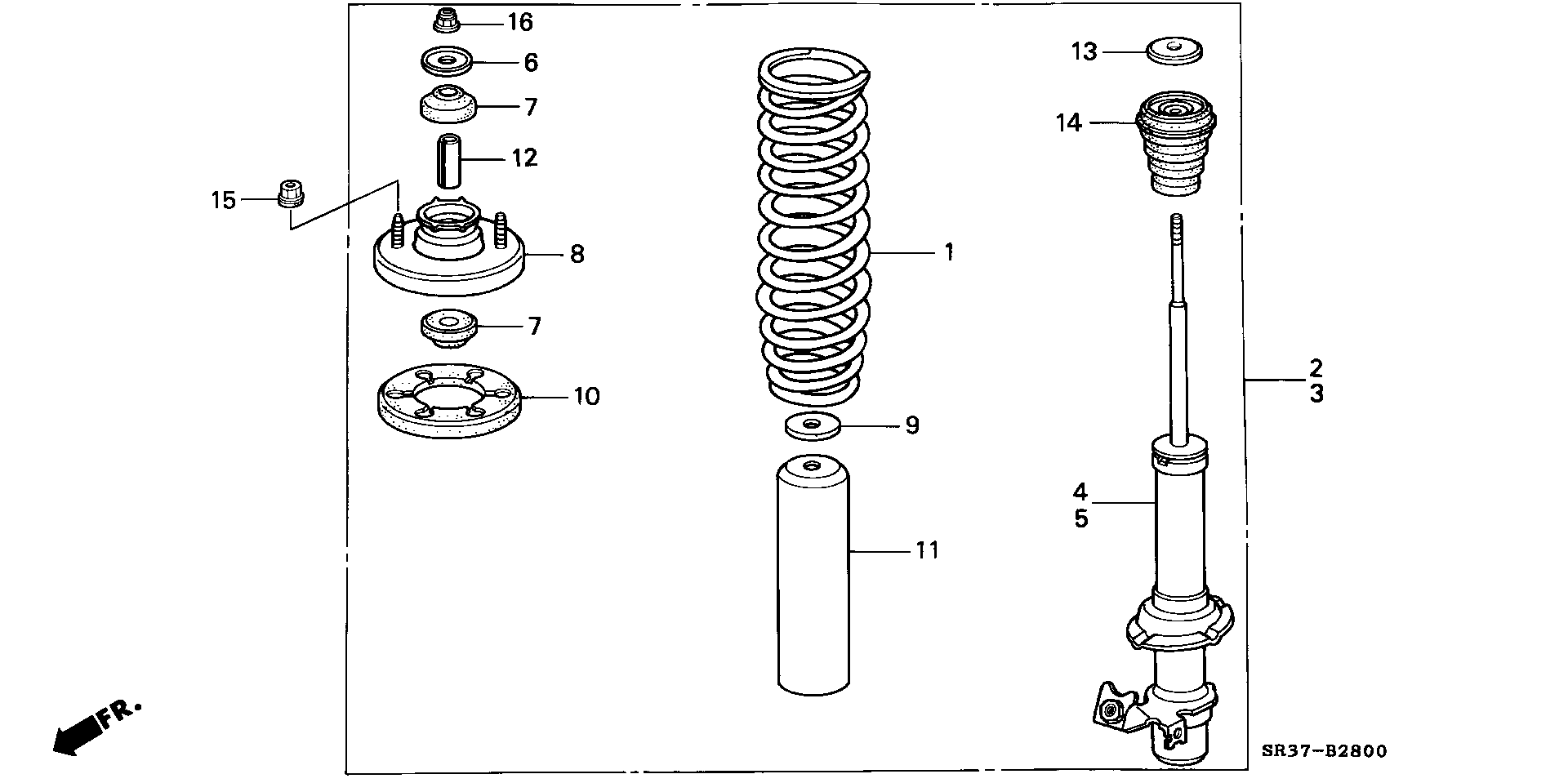 Honda 51605-SR3-003 - Amortizor parts5.com