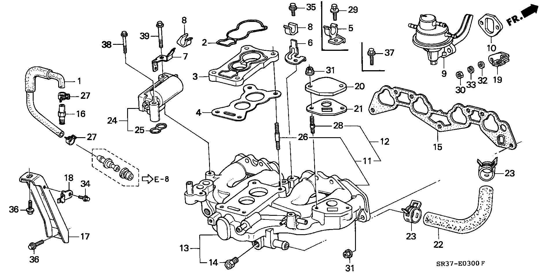 Honda 18711-PM1-J00 - Joint d'étanchéité, thermostat parts5.com