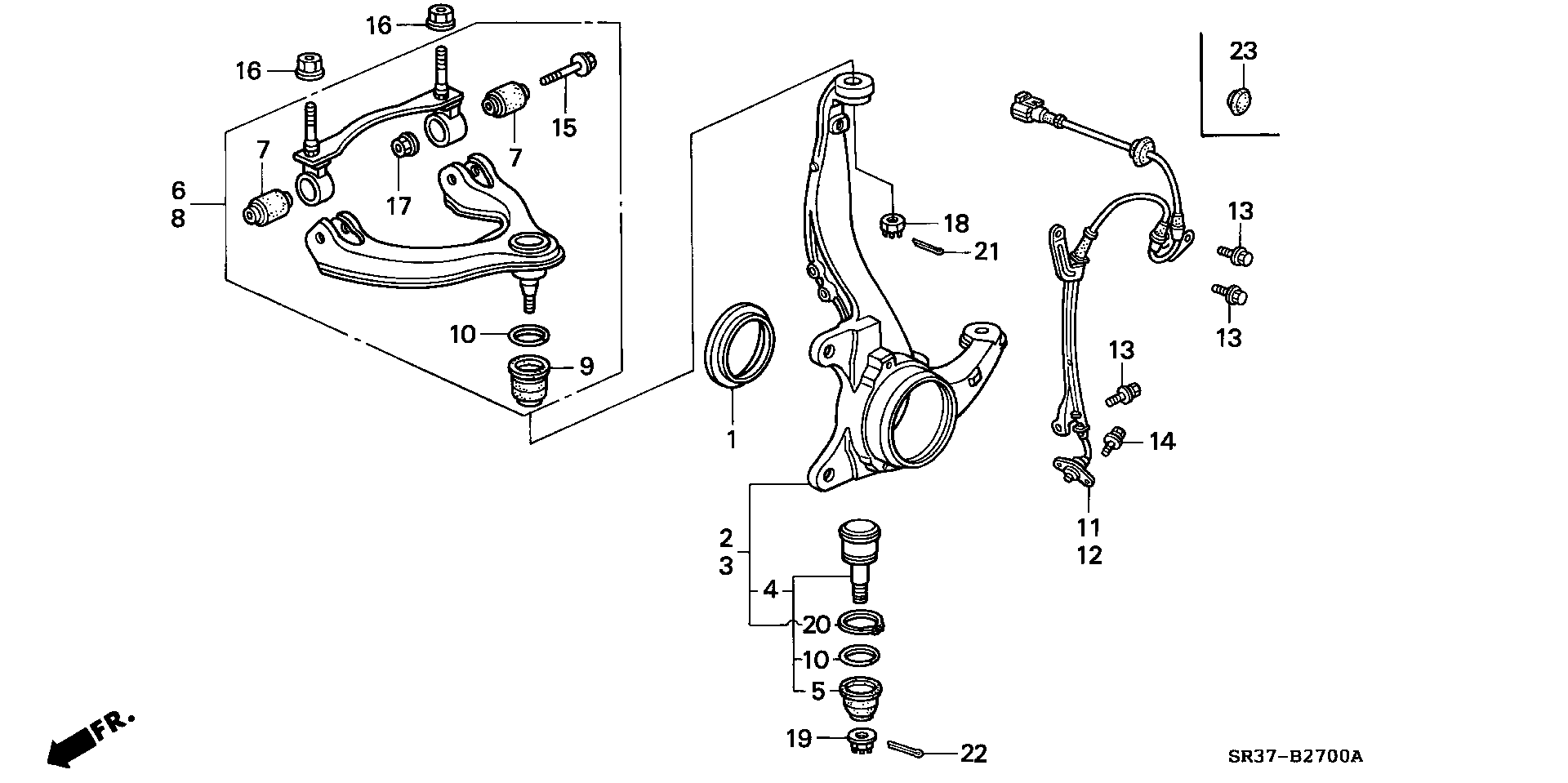 Honda 51455-SR3-003* - Suport,trapez parts5.com