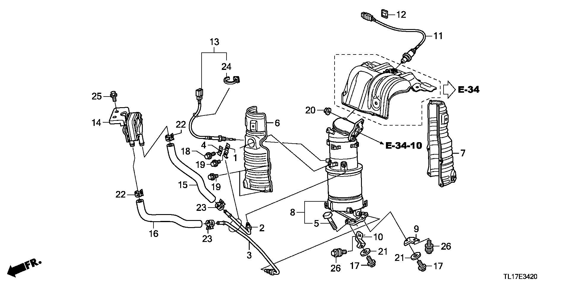 Honda 36531-RL0-G01 - Ламбда-сонда parts5.com