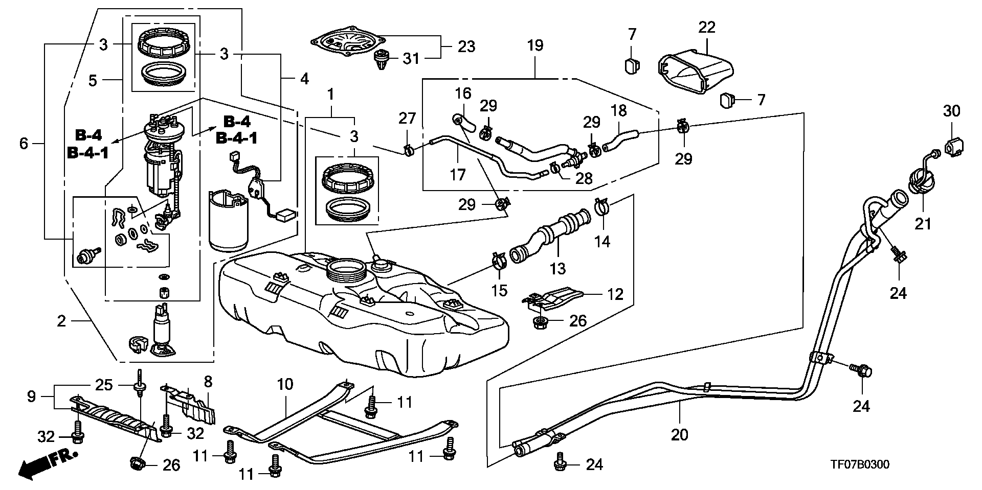 Honda 17045-TF0-000 - Fuel Pump parts5.com