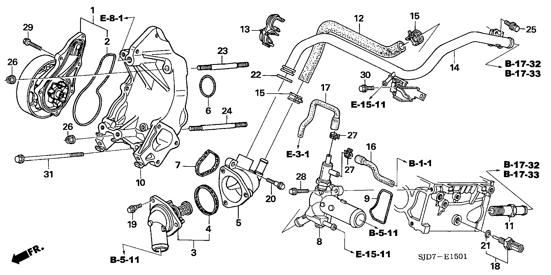 Honda 19200-PNA-003 - Pumpa za vodu parts5.com