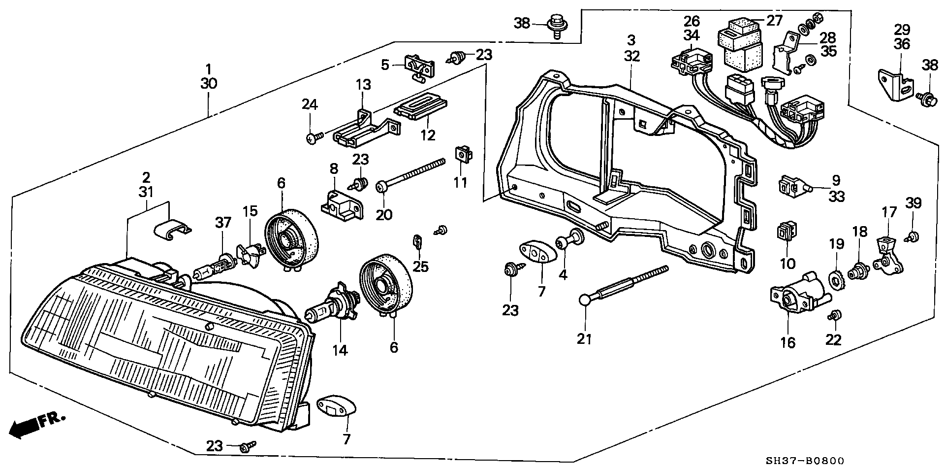 Honda 33115-692-741 - Крушка с нагреваема жичка, фар за мъгла parts5.com