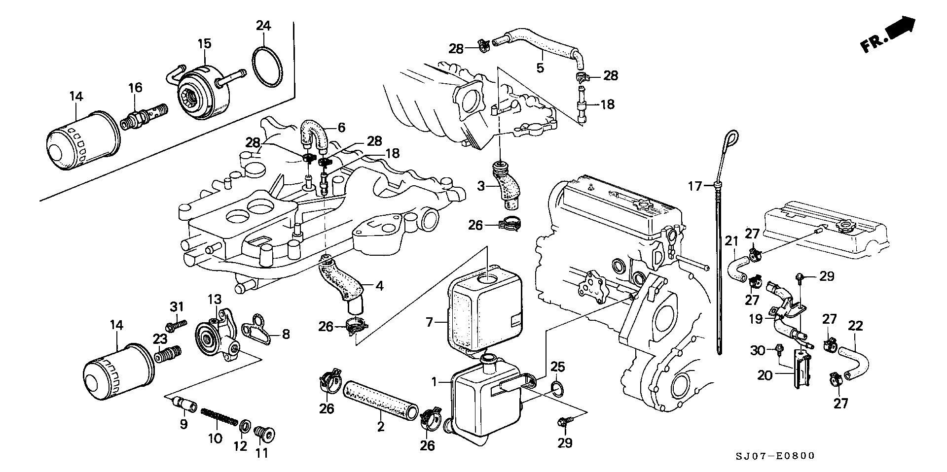 ISUZU 15400-PH1-004 - Olejový filtr parts5.com