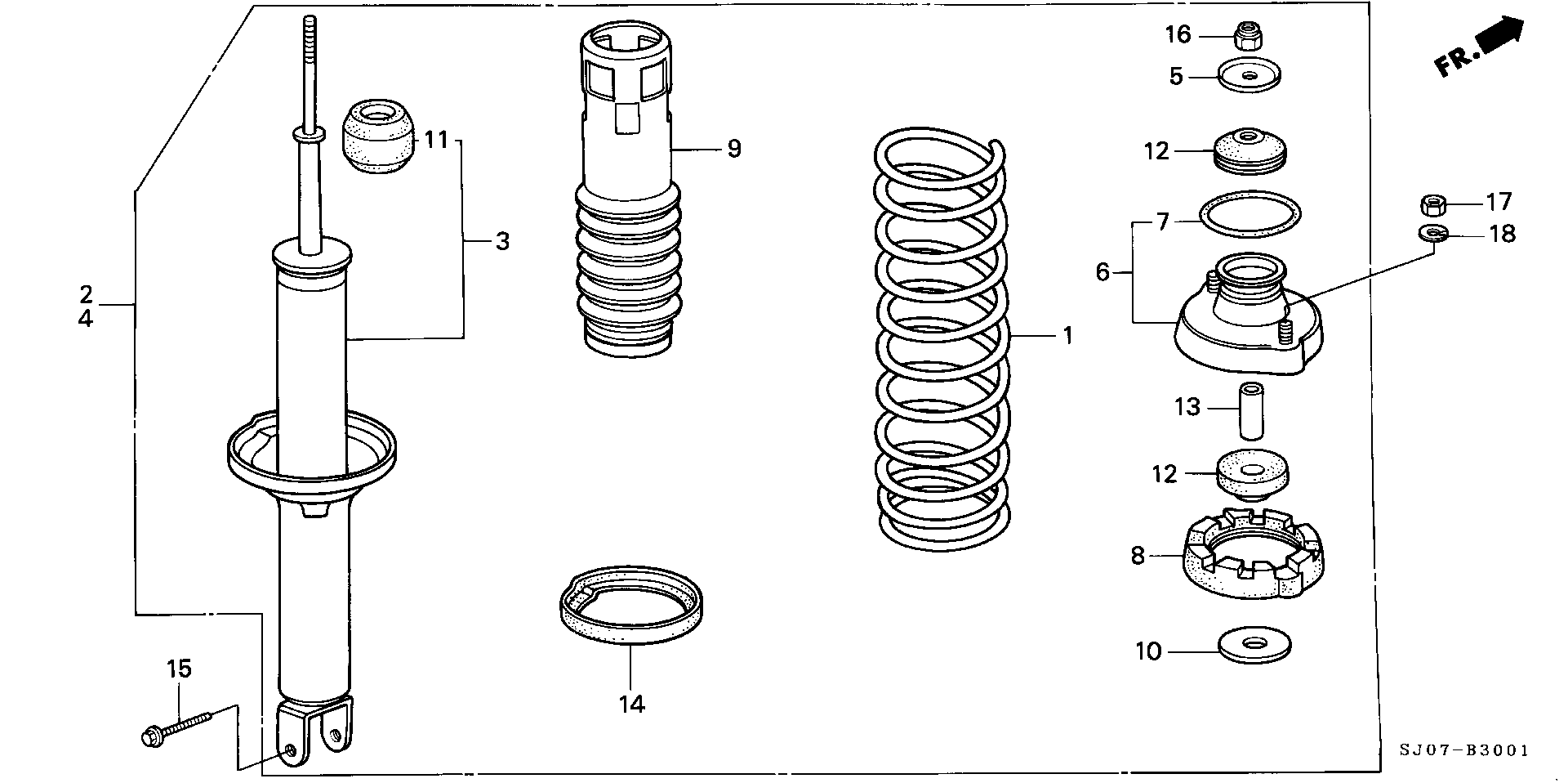 Honda 52675-SE0-013 - Lożisko prużnej vzpery parts5.com