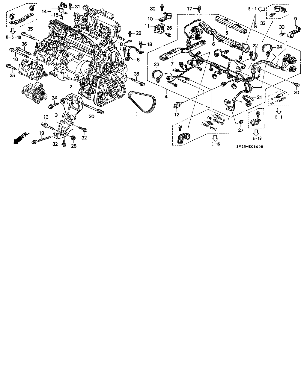 Honda 37240-PT0-014 - Sender Unit, oil pressure parts5.com