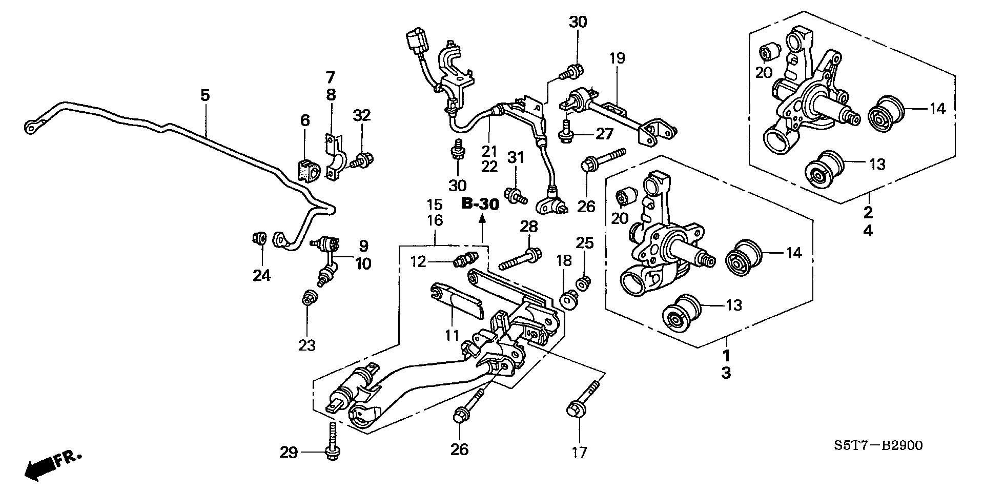 Honda 52321-S5T-J01 - Tyč / vzpěra, stabilizátor parts5.com