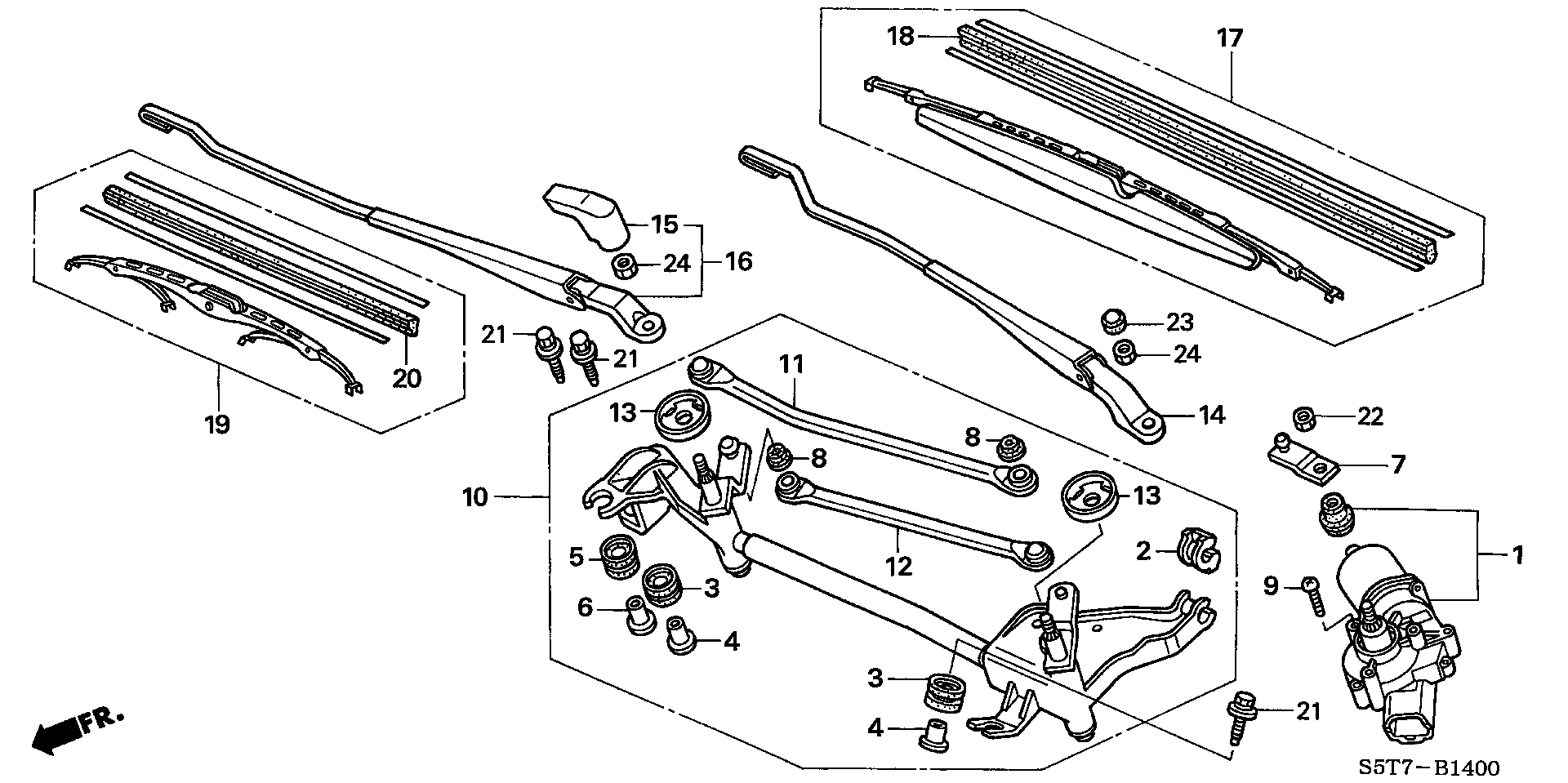 Honda 76620S5SG01 - Silecek süpürgesi parts5.com