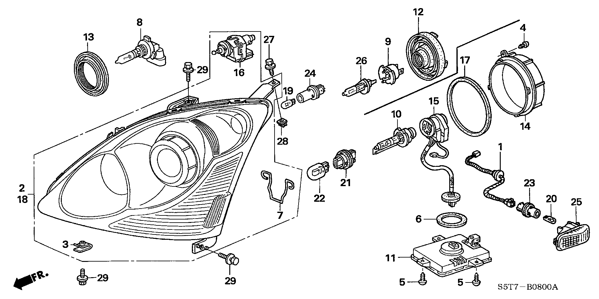 Honda 33115-S84-A01 - Ampoule, projecteur antibrouillard parts5.com